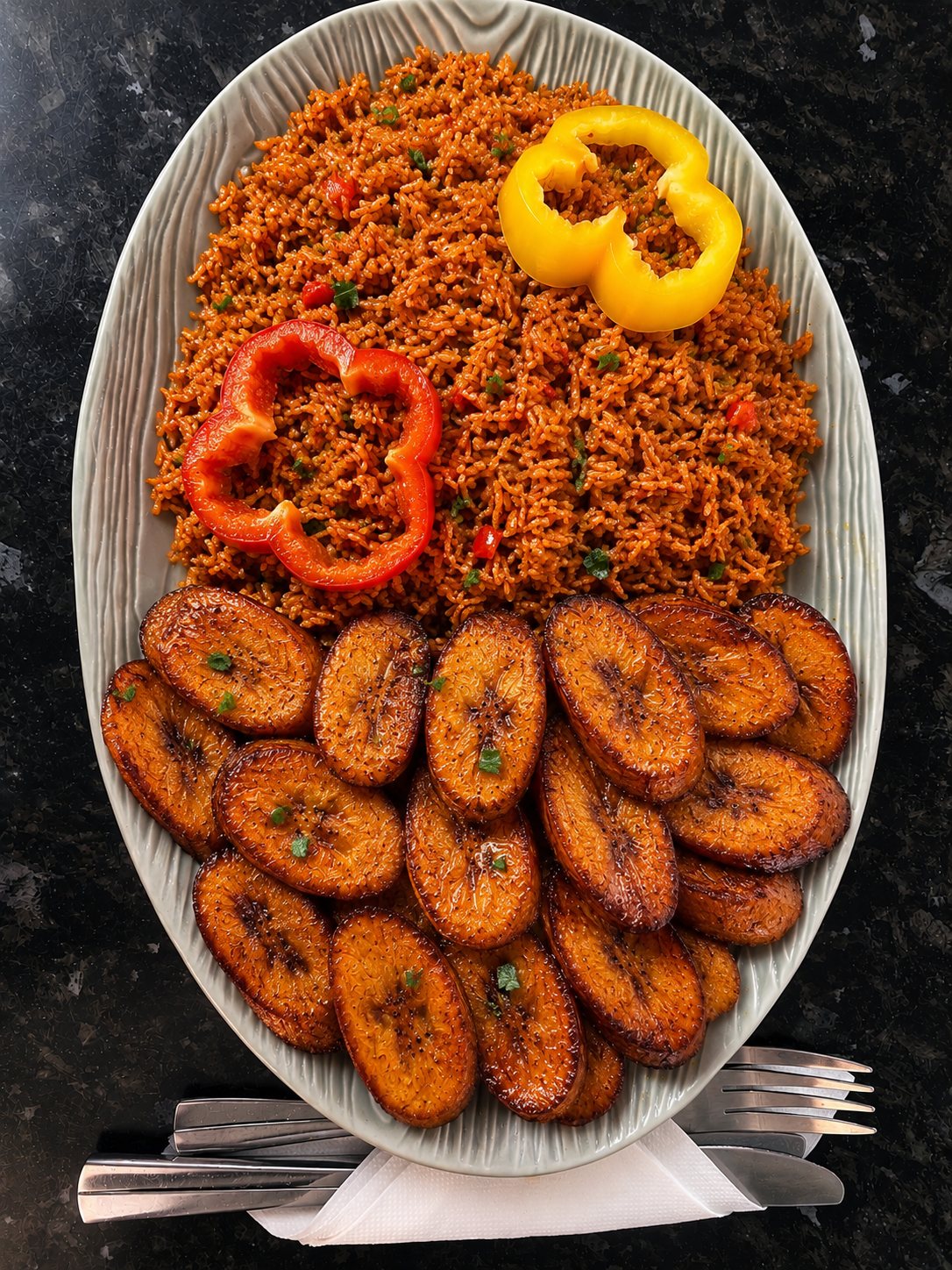 Classic Party Jollof Rice & Sweet Plantain