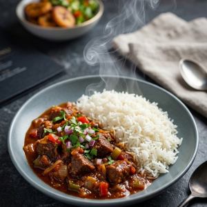White Rice with Stew