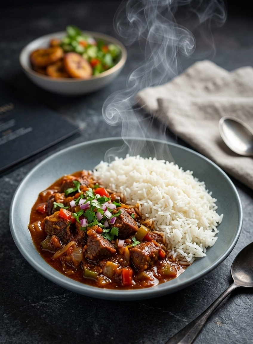 White Rice with Stew