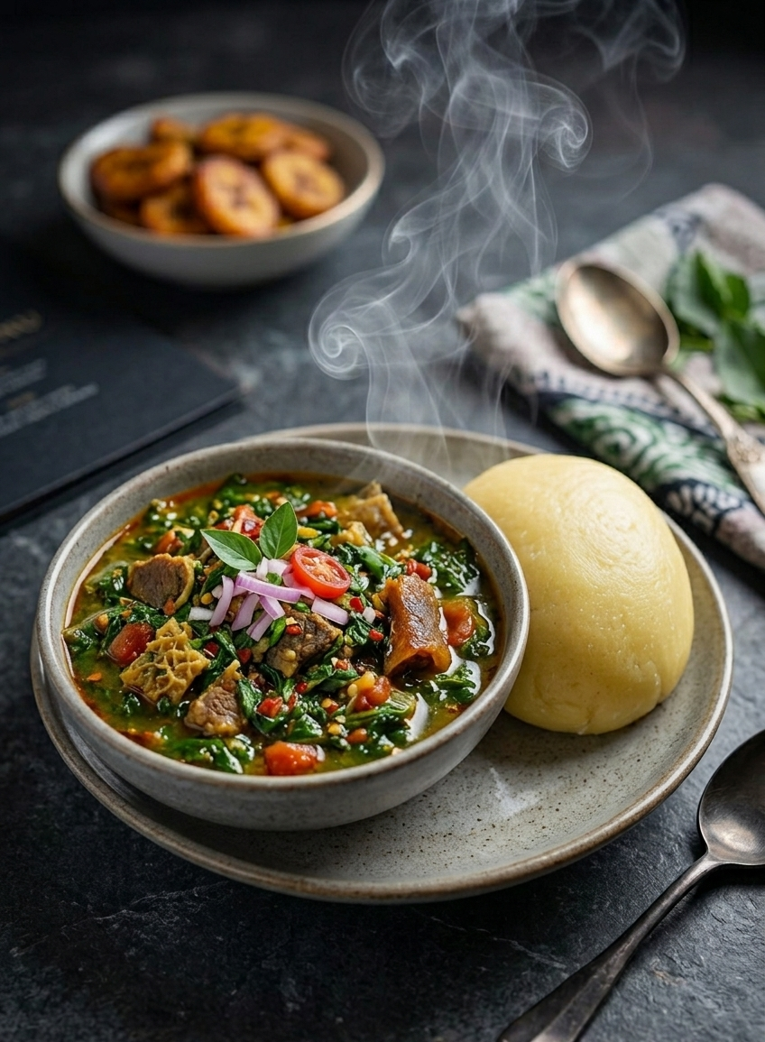 Vegetable Soup & Eba